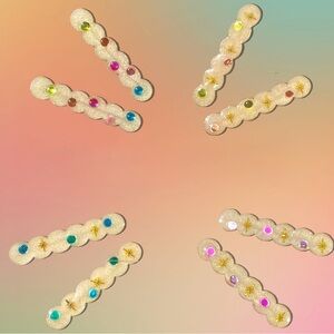 Colorful Gem Hair Clips